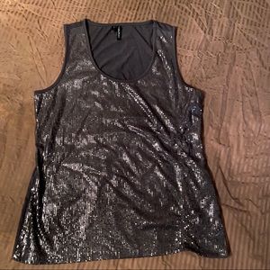 Gray Sequin top